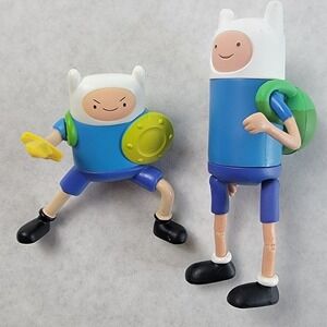 Adventure Time Stretchy Finn Action Figures Lot of 2 Jazwares Cartoon Network